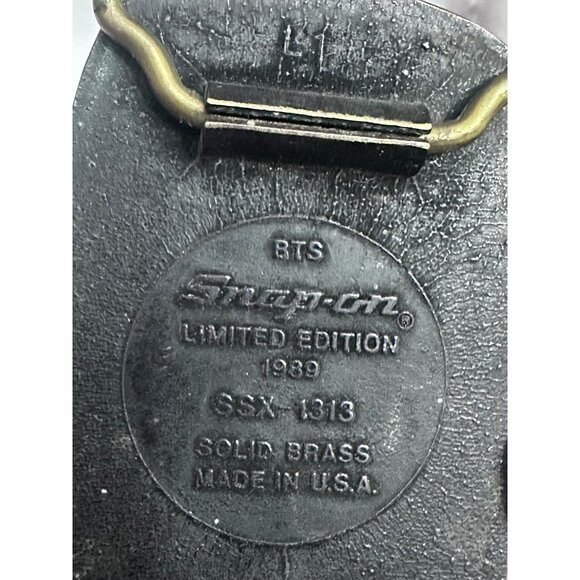 Snap-On  Drivin Proud 1989 Limited Edition Solid Brass Belt Buckle - Picture 6 of 6